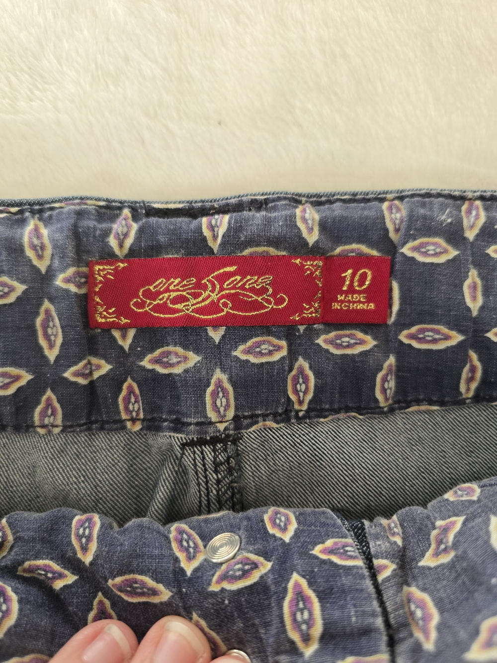 ​One 5 One Y2K Dark Wash Denim Cargo Utility Shorts Size 10 - Picture 3 of 6